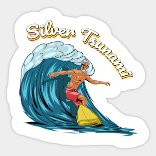 Silver Tsunami Sticker